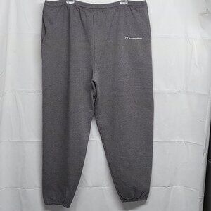 Vintage Champion Mens Sweatpants XXL Joggers Fleece Drawstring Pockets Gray
